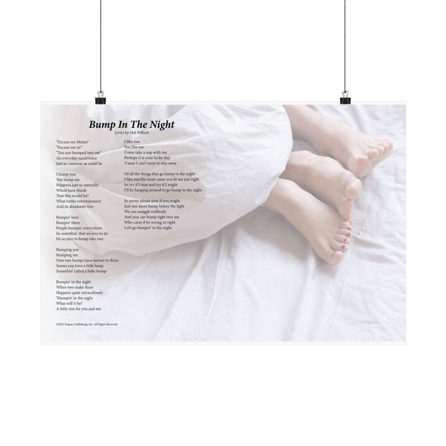 Bump In The Night — Lyric Art Print (Matte Paper)
