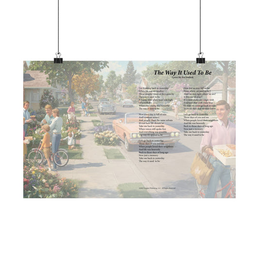 The Way It Used To Be — Lyric Art Print (Matte Paper)