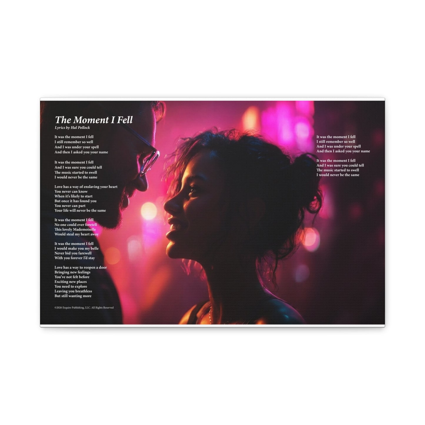 The Moment I Fell — Lyric Art Print (Canvas)