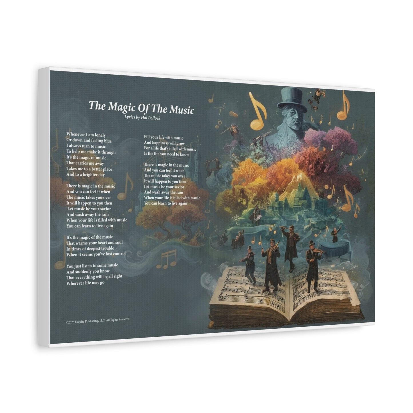 The Magic Of The Music — Lyric Art Print (Canvas)