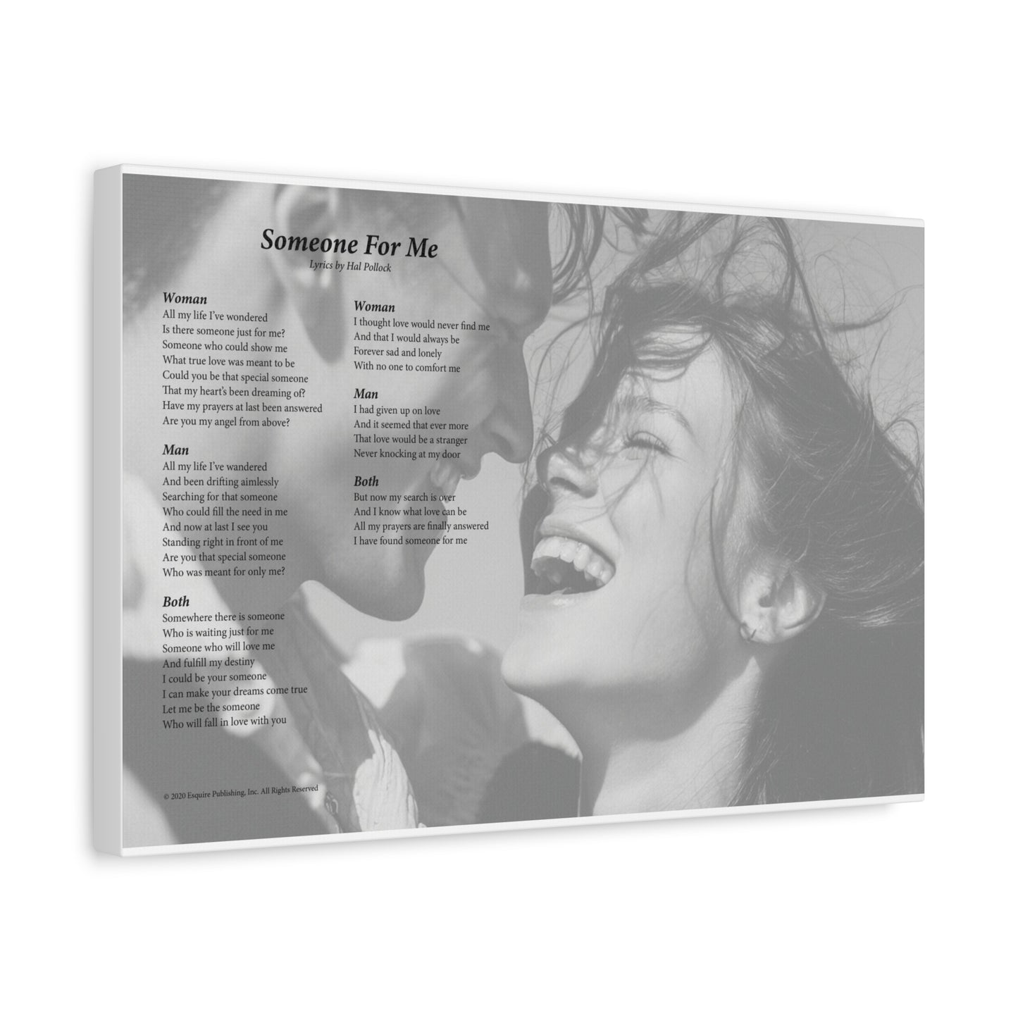 Someone For Me — Lyric Art Print (Canvas)