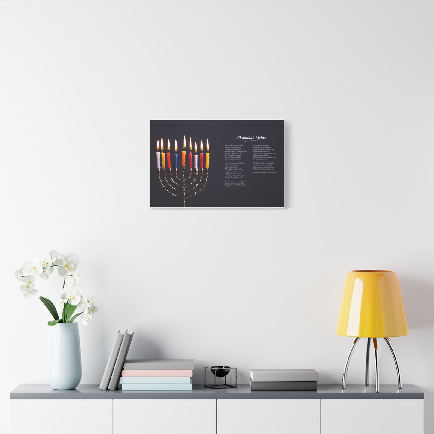 Chanukah Lights — Lyric Art Print (Canvas)