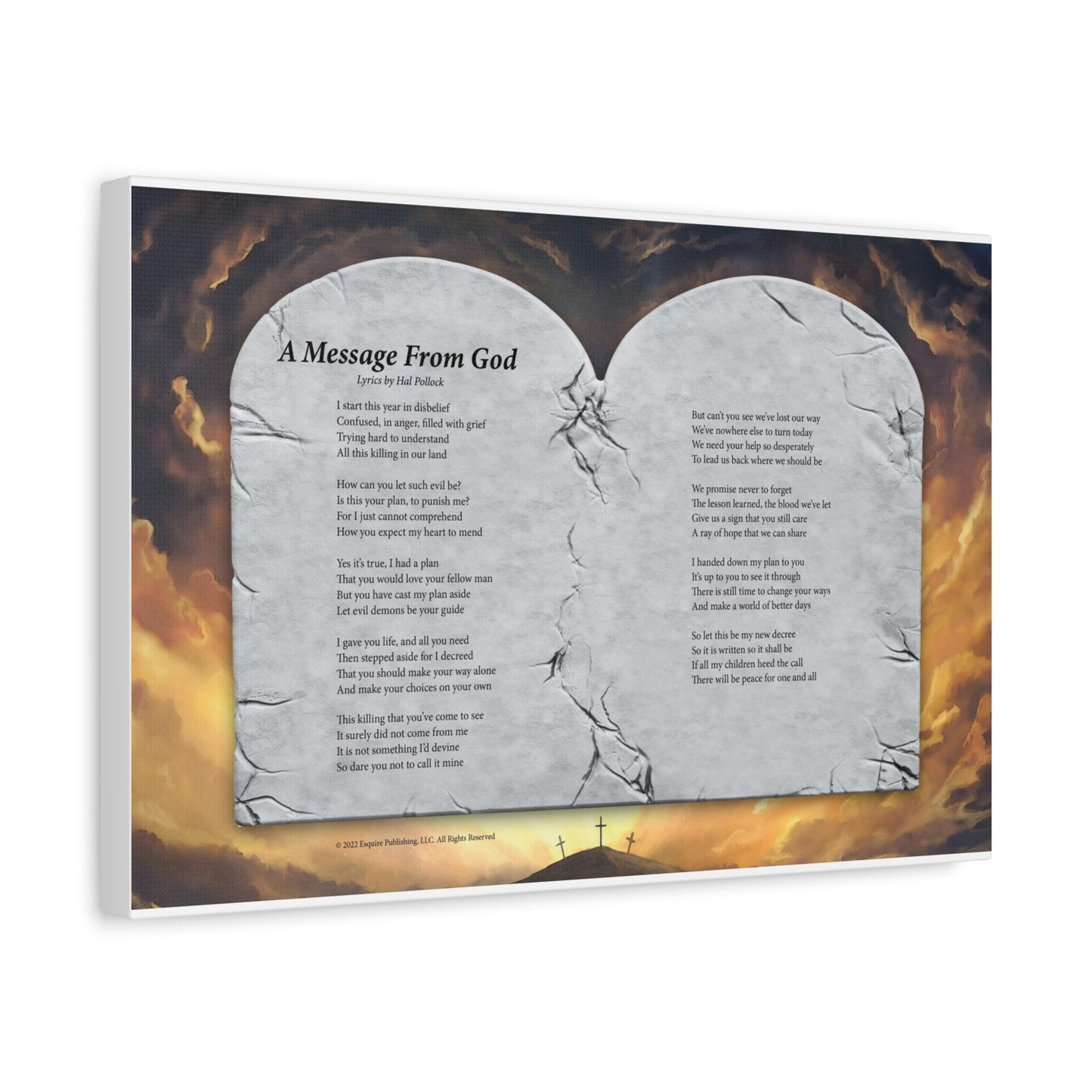 A Message From God — Lyric Art Print (Canvas)