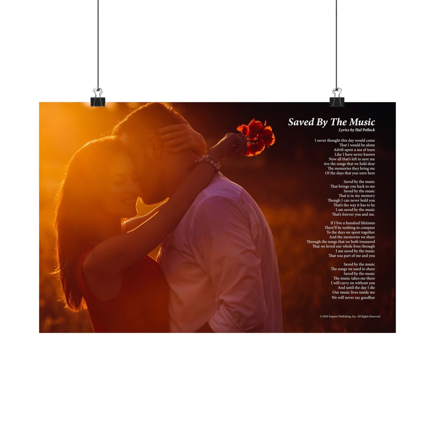 Saved By The Music — Lyric Art Print (Matte Paper)
