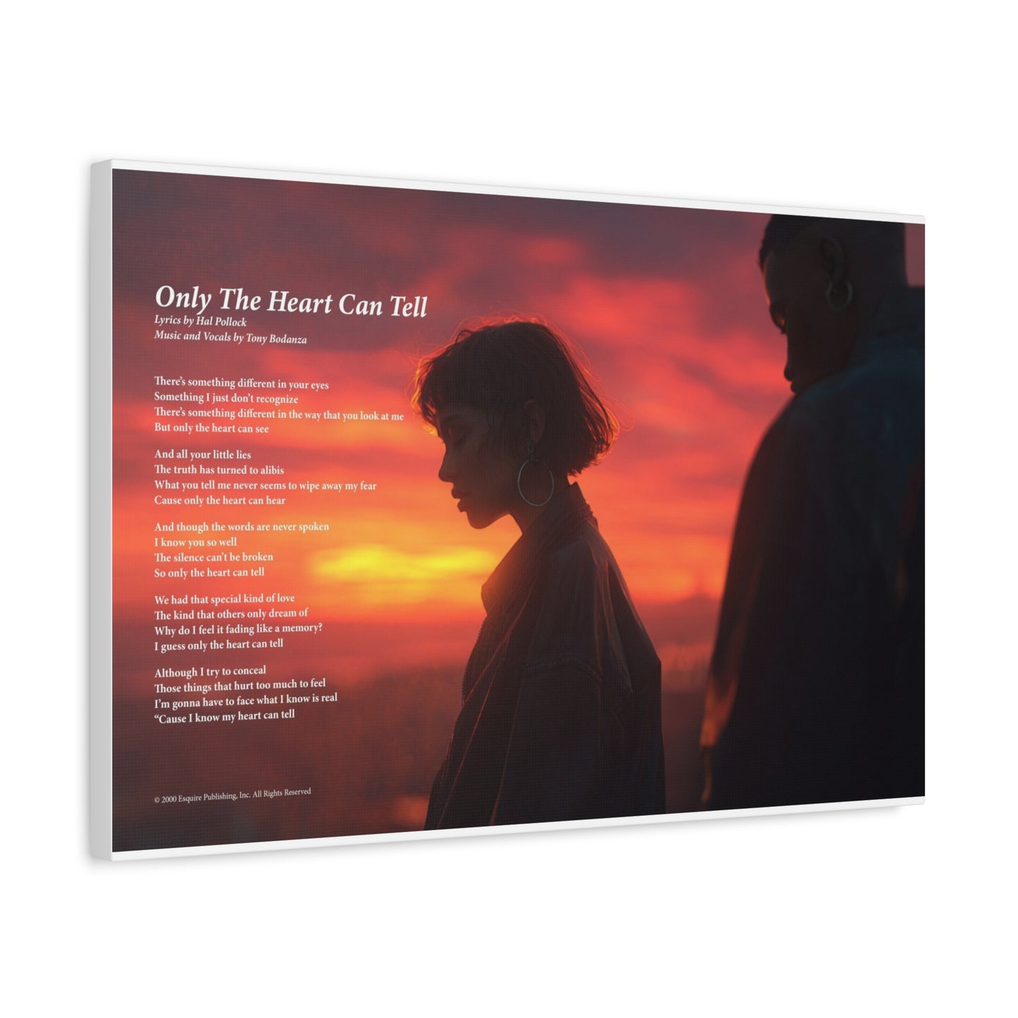 Only The Heart Can Tell — Lyric Art Print (Canvas)