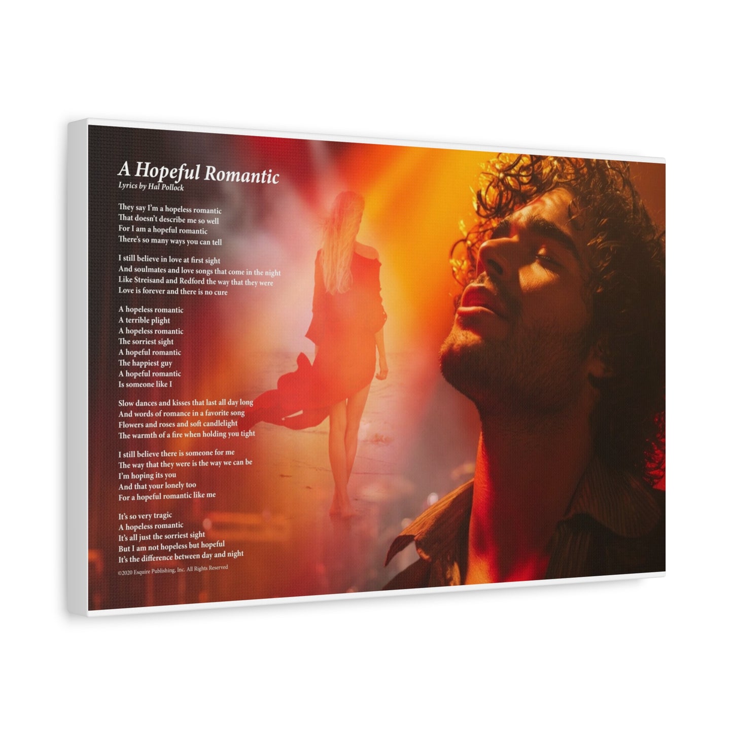 A Hopeful Romantic — Lyric Art Print (Canvas)