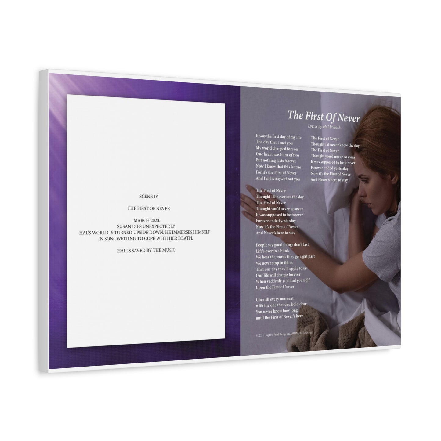 The First Of Never — Lyric Art Print (Canvas)
