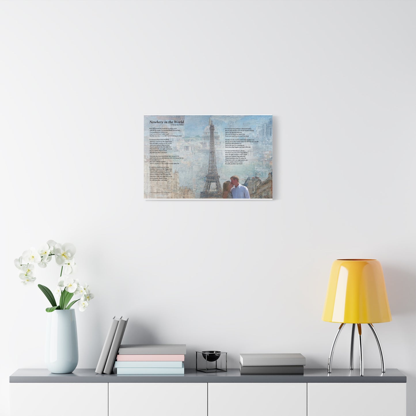 Nowhere In The World — Lyric Art Print (Canvas)