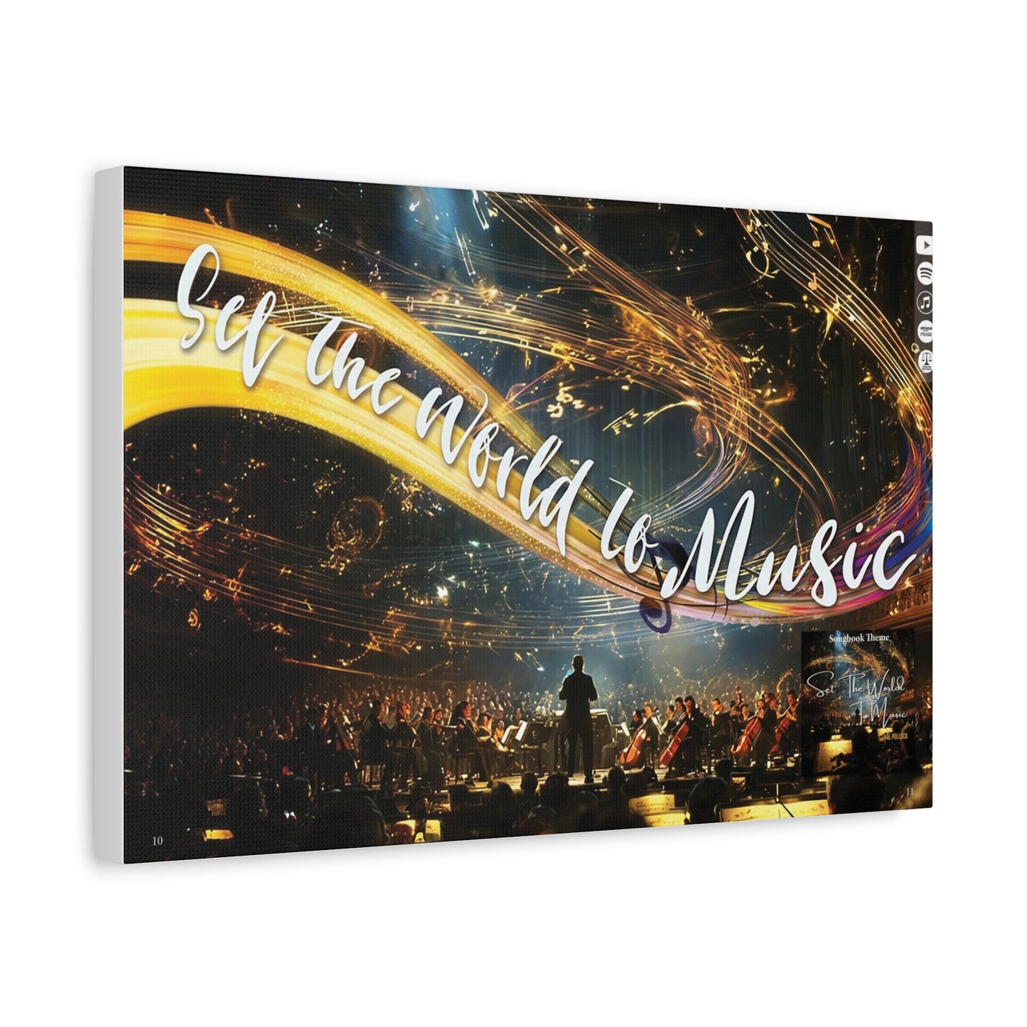 Set the World to Music Matte Canvas Wall Art