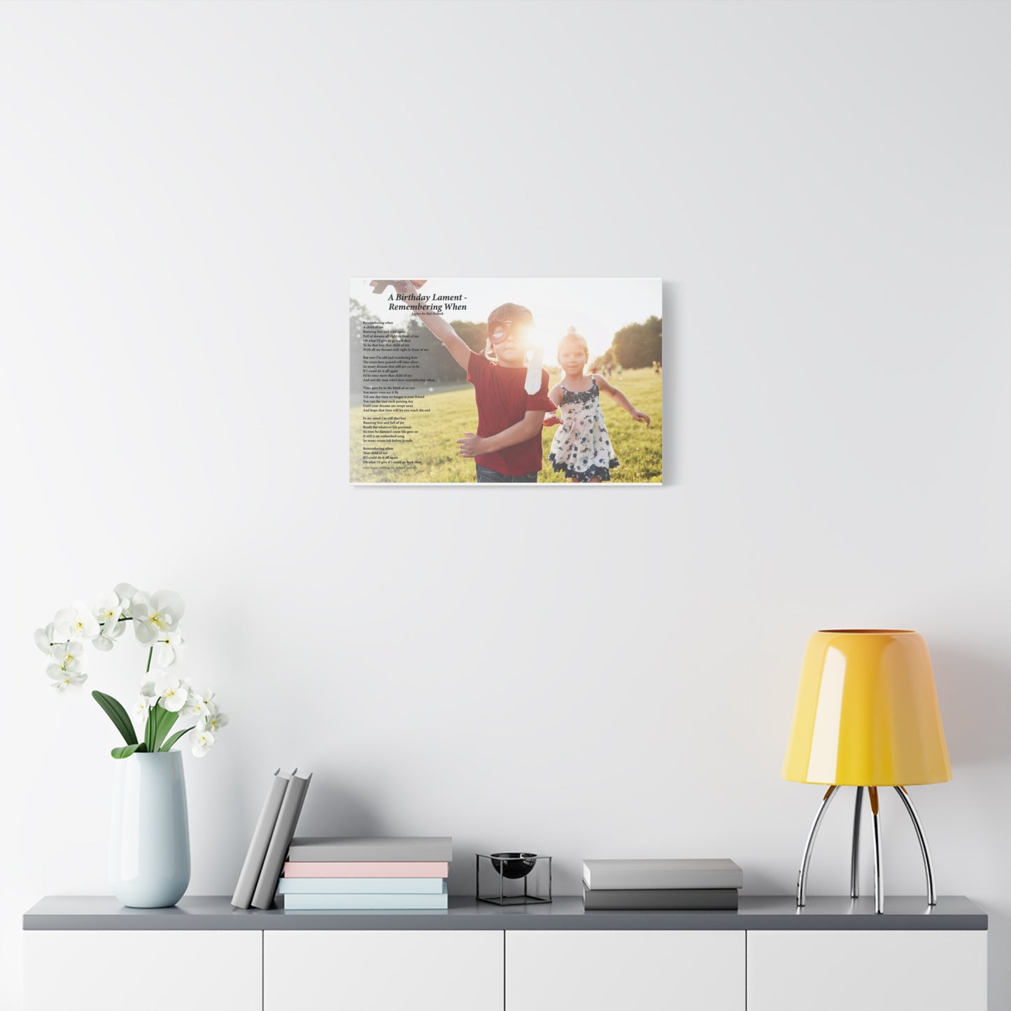 A Birthday Lament - Remembering When — Lyric Art Print (Canvas)