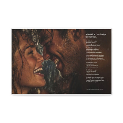 If We Fell In Love Tonight — Lyric Art Print (Canvas)