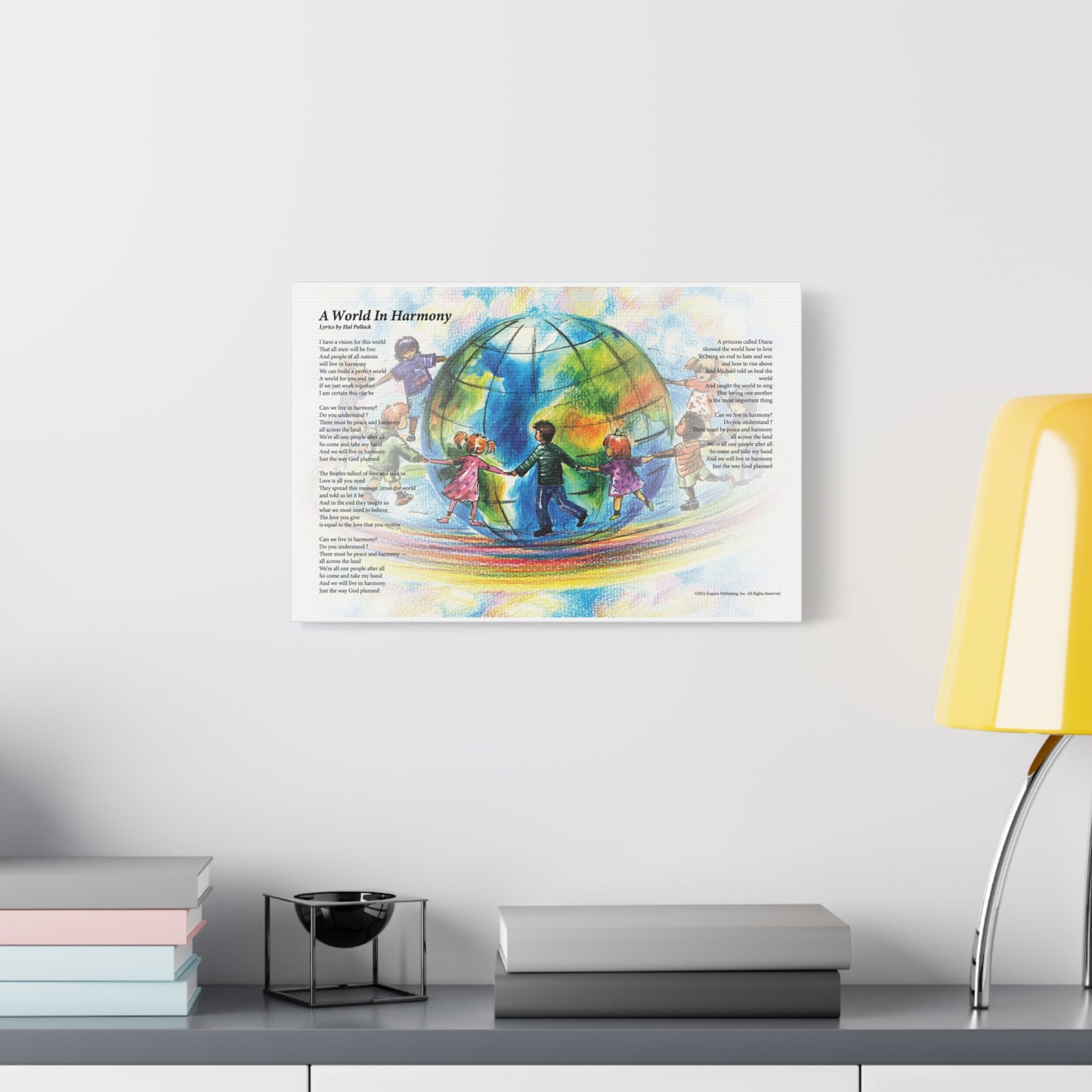 A World In Harmony — Lyric Art Print (Canvas)