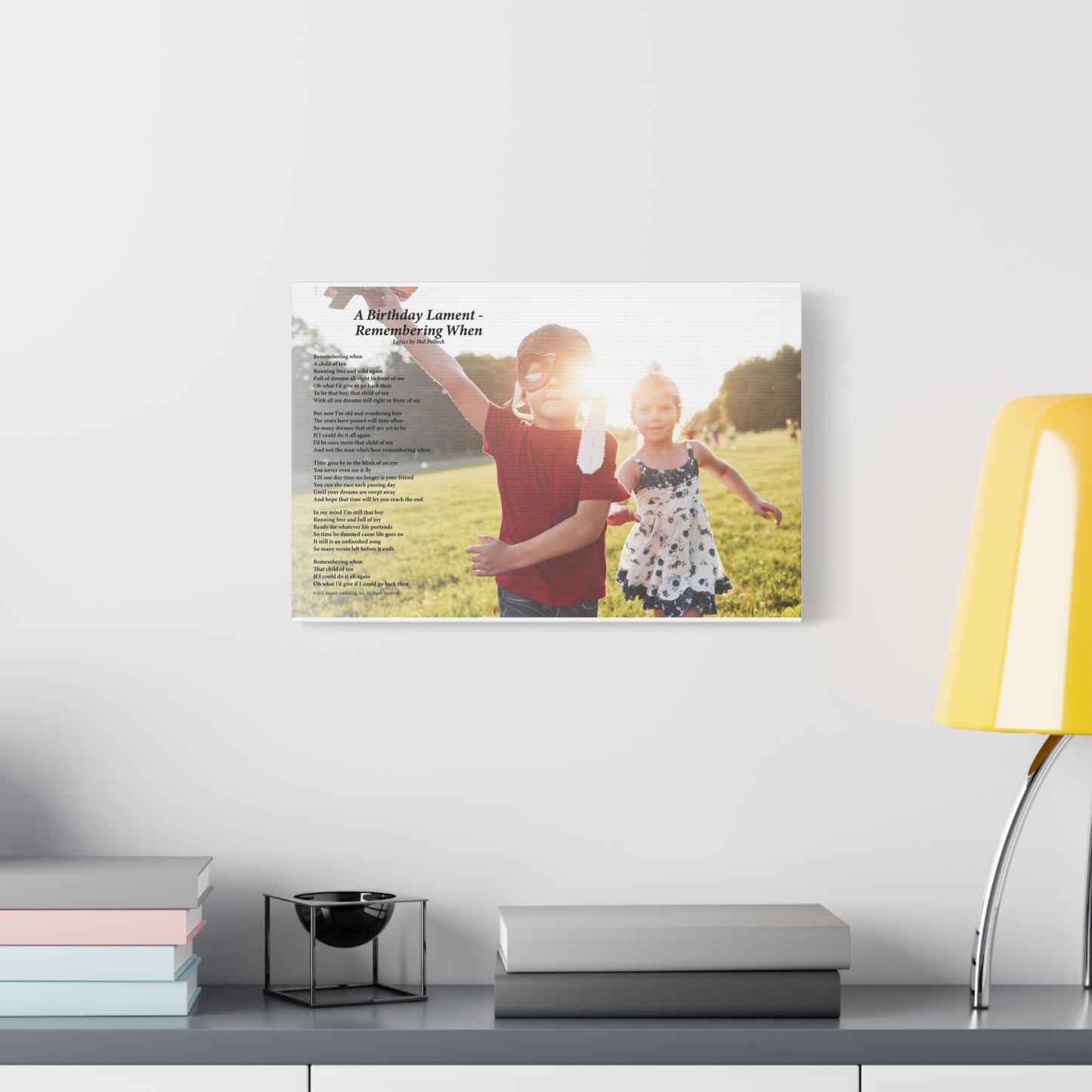 A Birthday Lament - Remembering When — Lyric Art Print (Canvas)