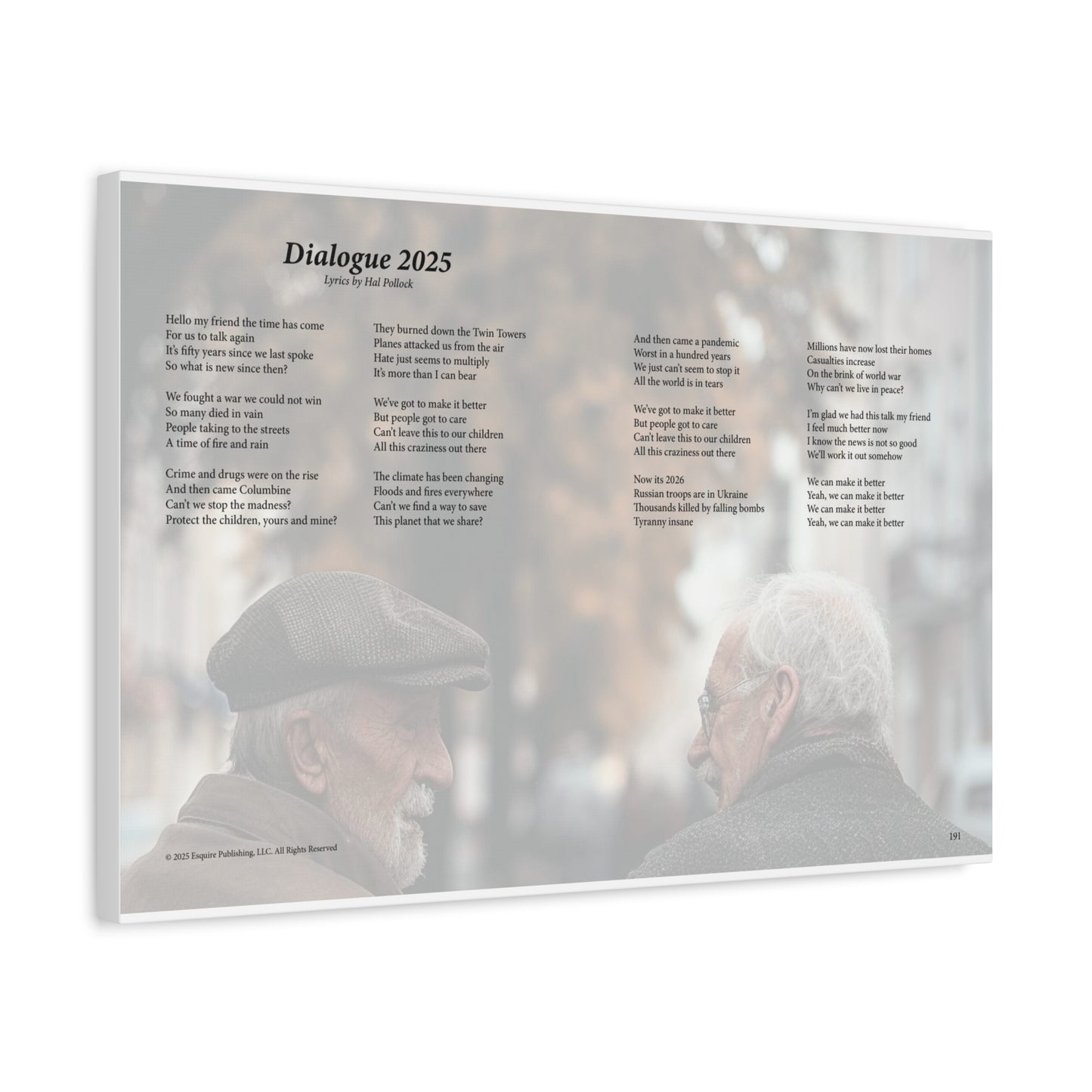 Dialogue 2025 — Lyric Art Print (Canvas)