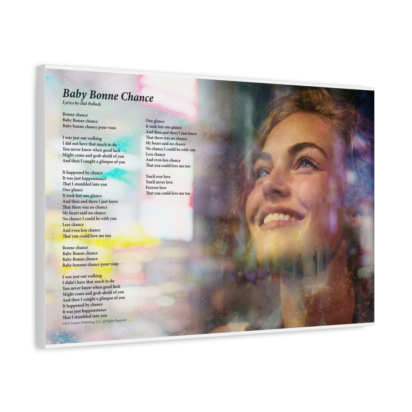 Baby Bonne Chance — Lyric Art Print (Canvas)