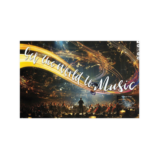 Music Concert Matte Poster — "Set the World to Music" Wall Art (Vertical & Horizontal)