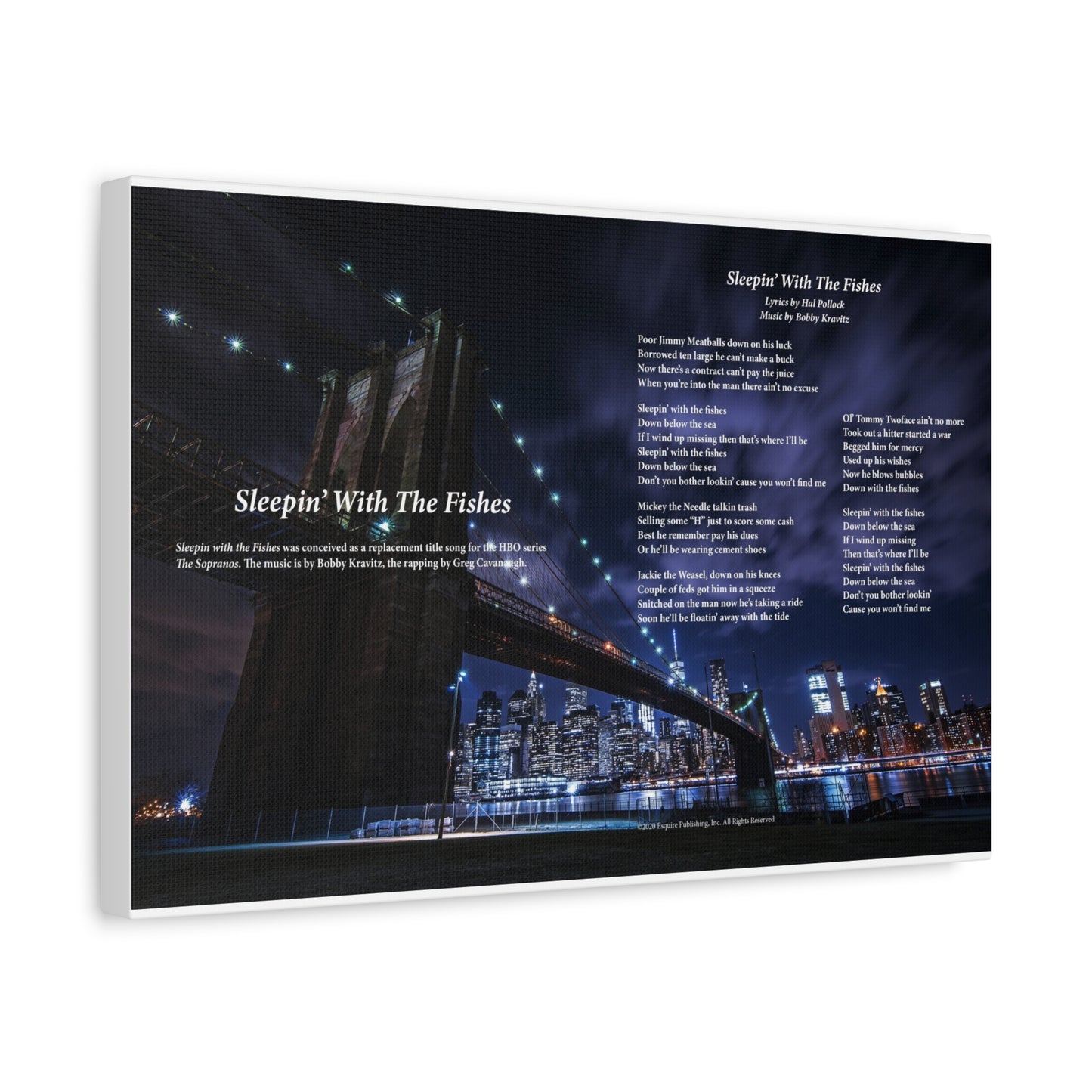 Sleepin' With The Fishes — Lyric Art Print (Canvas)