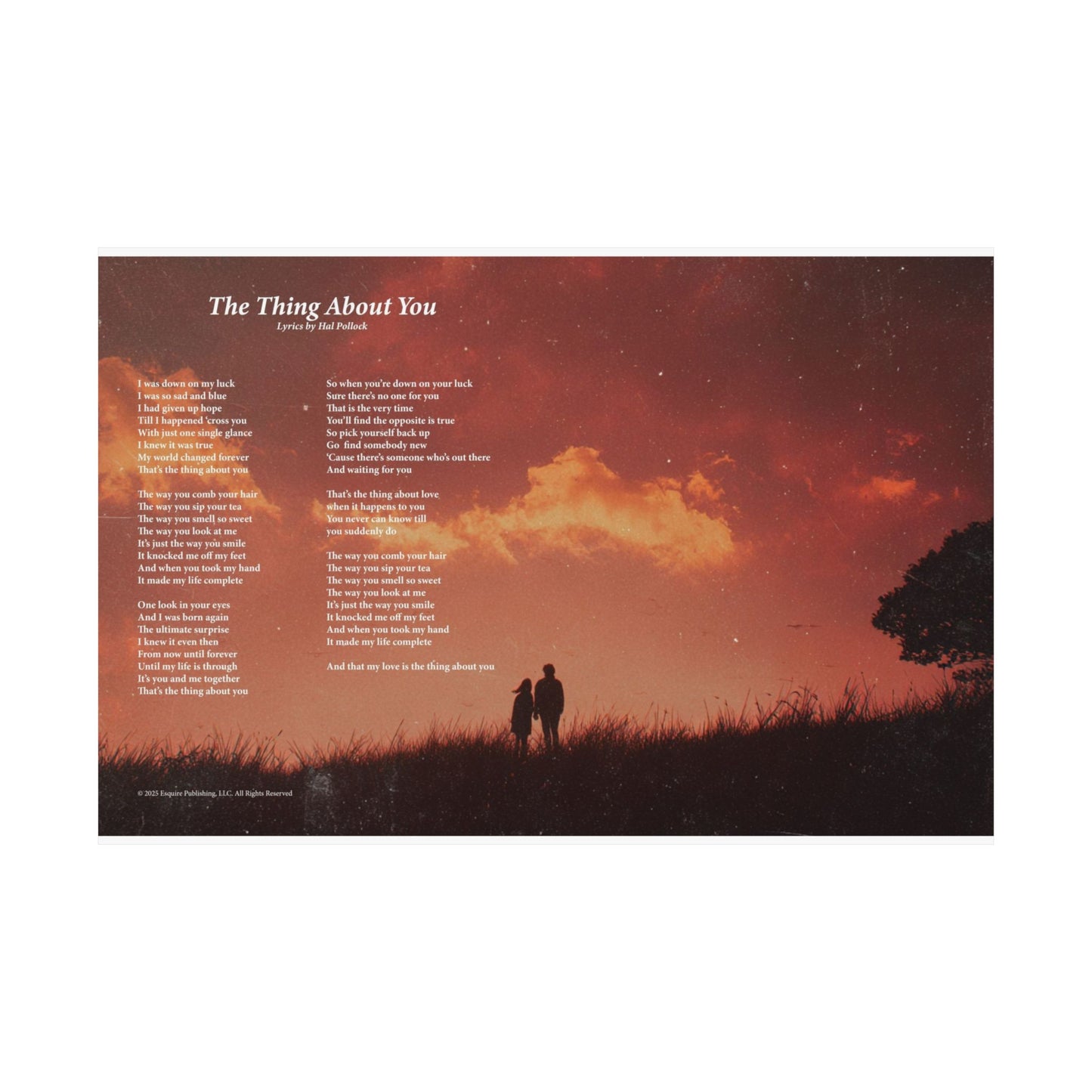 The Thing About You — Lyric Art Print (Matte Paper)