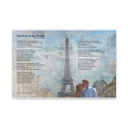 Nowhere In The World — Lyric Art Print (Canvas)