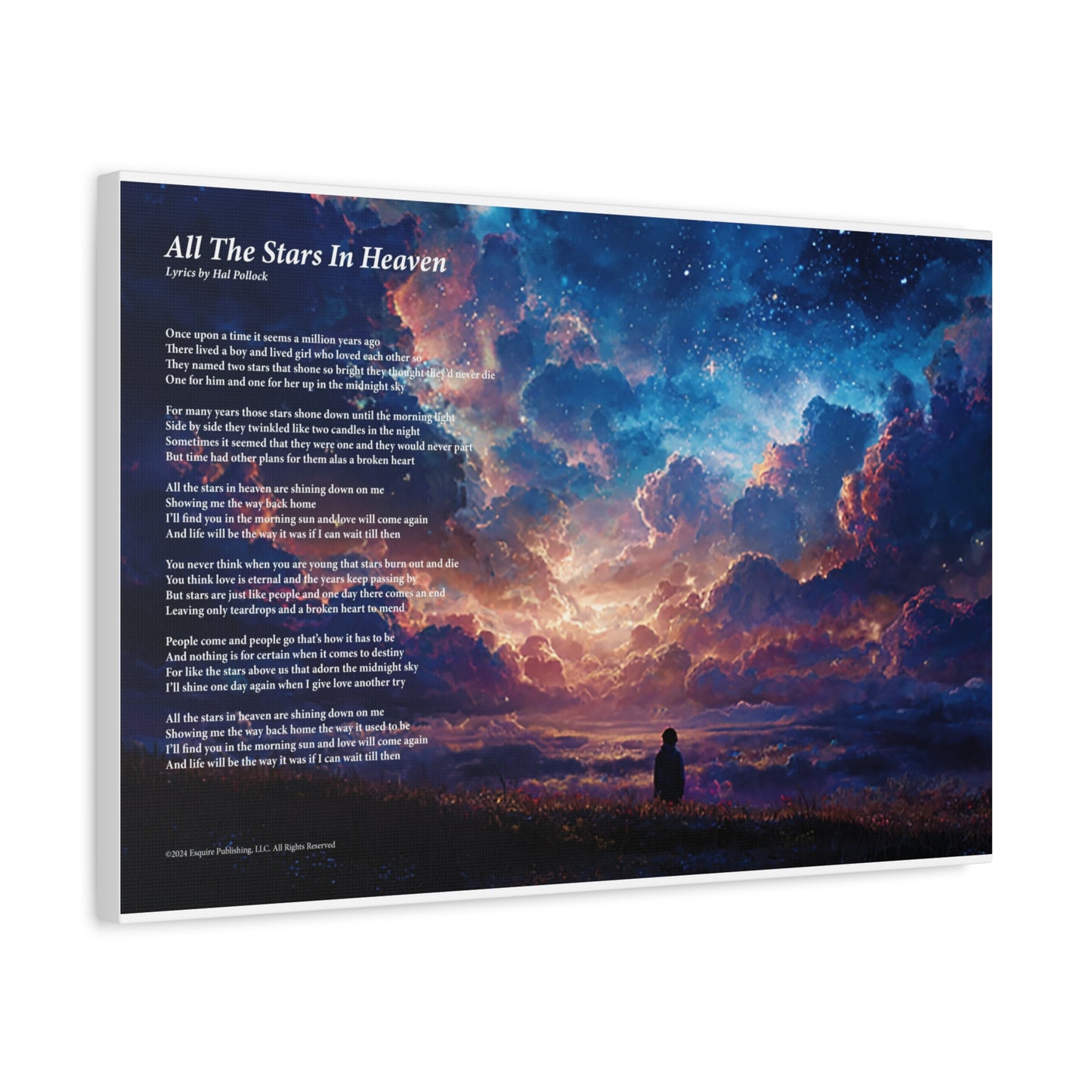 All The Stars In Heaven — Lyric Art Print (Canvas)