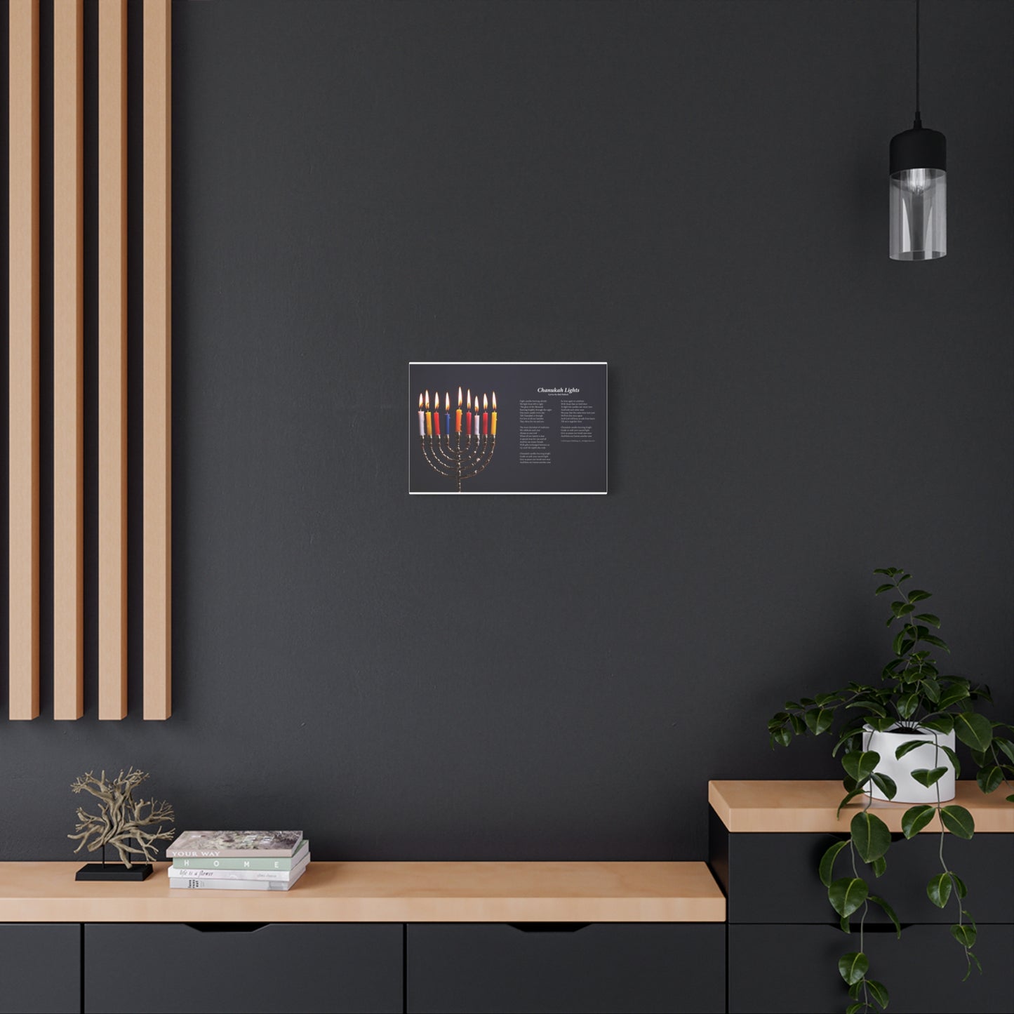 Chanukah Lights — Lyric Art Print (Canvas)