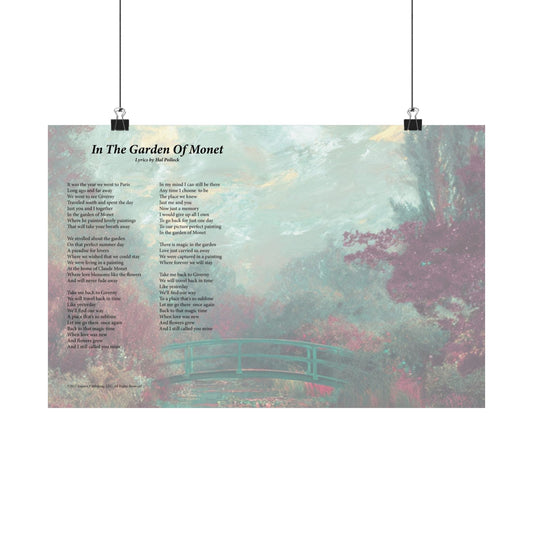 In The Garden Of Monet — Lyric Art Print (Matte Paper)
