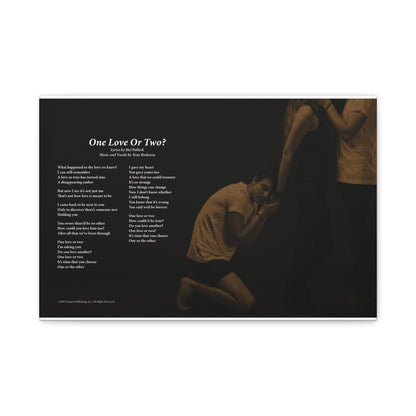 One Love Or Two? — Lyric Art Print (Canvas)