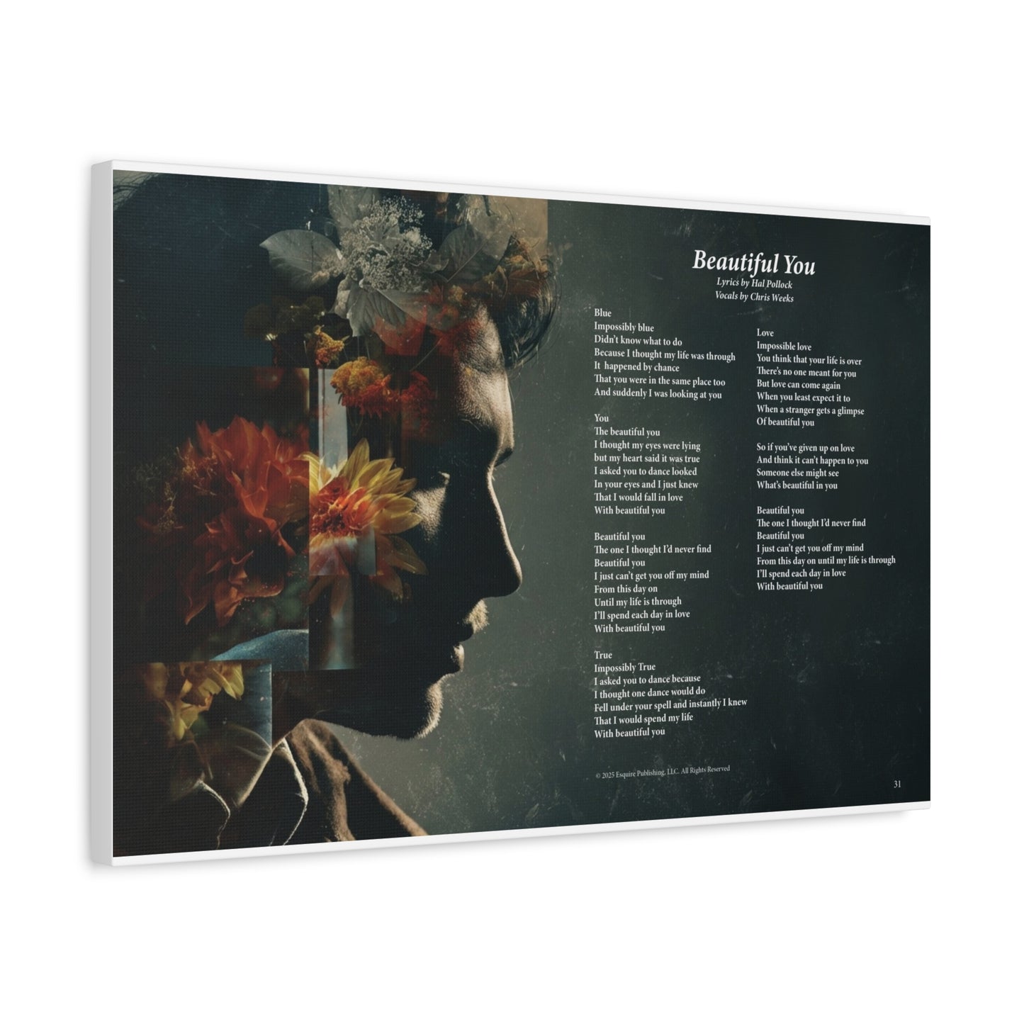 Beautiful You — Lyric Art Print (Canvas)