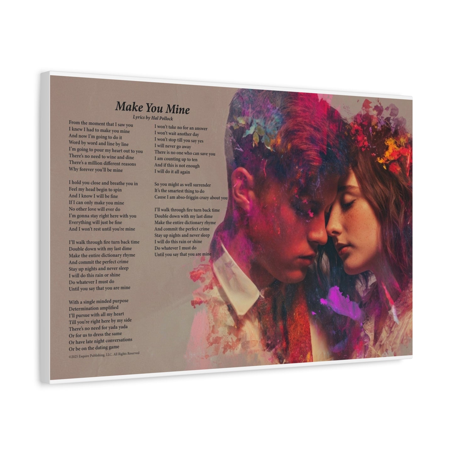 Make You Mine — Lyric Art Print (Canvas)