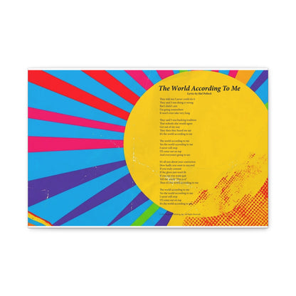 The World According To Me — Lyric Art Print (Canvas)