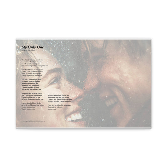 My Only One — Lyric Art Print (Canvas)