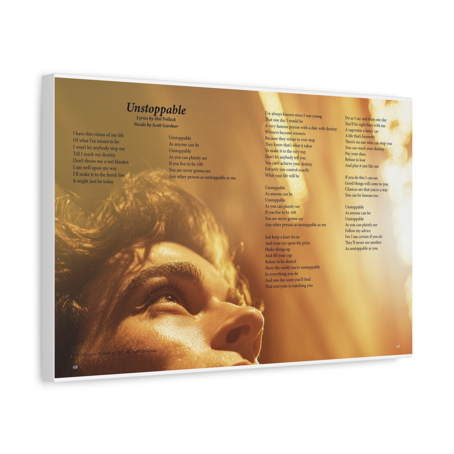 Unstoppable — Lyric Art Print (Canvas)