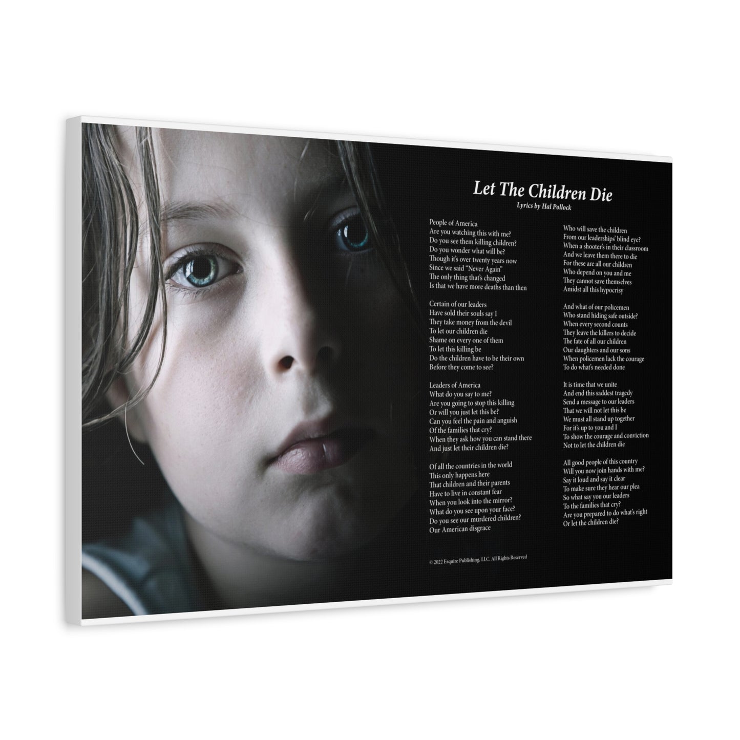 Let The Children Die — Lyric Art Print (Canvas)