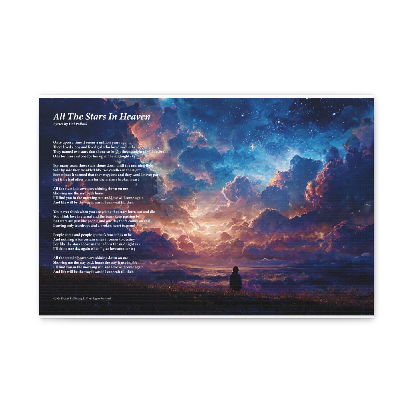 All The Stars In Heaven — Lyric Art Print (Canvas)