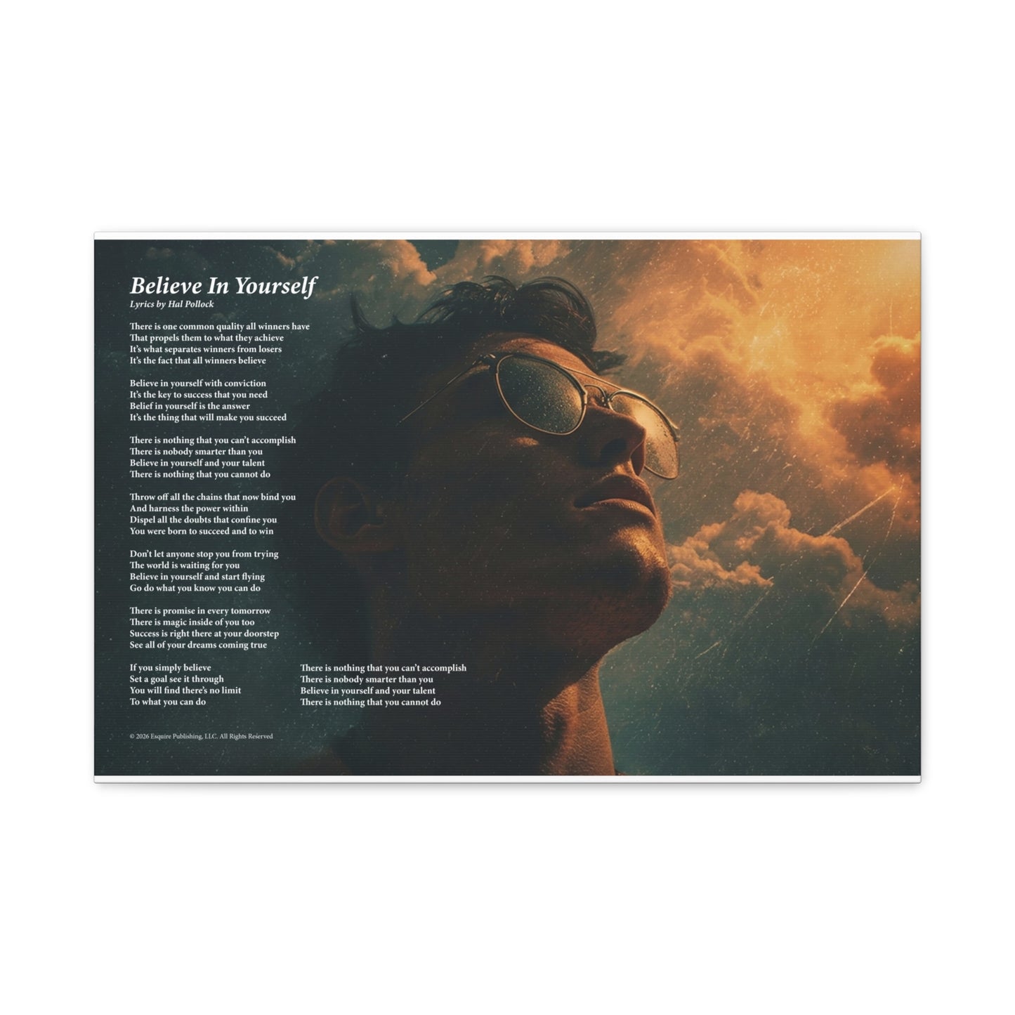 Believe In Yourself — Lyric Art Print (Canvas)