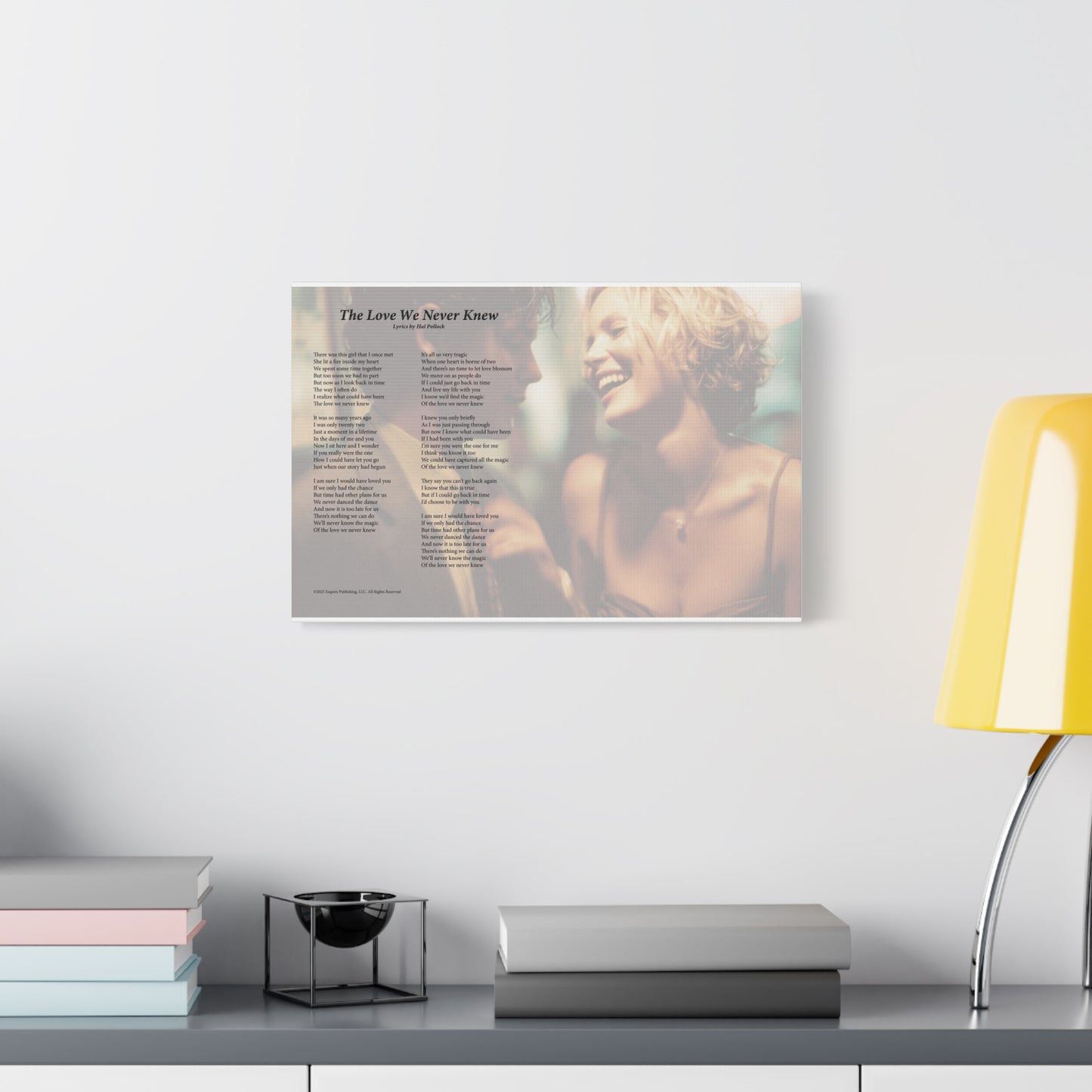 The Love We Never Knew — Lyric Art Print (Canvas)