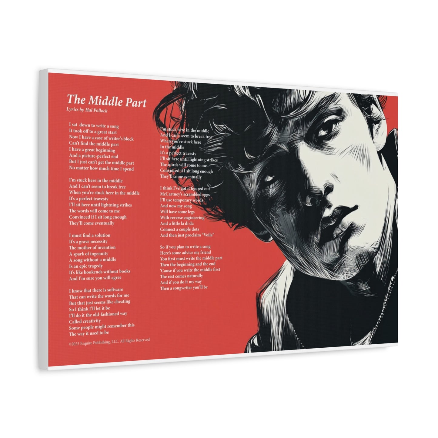 The Middle Part — Lyric Art Print (Canvas)