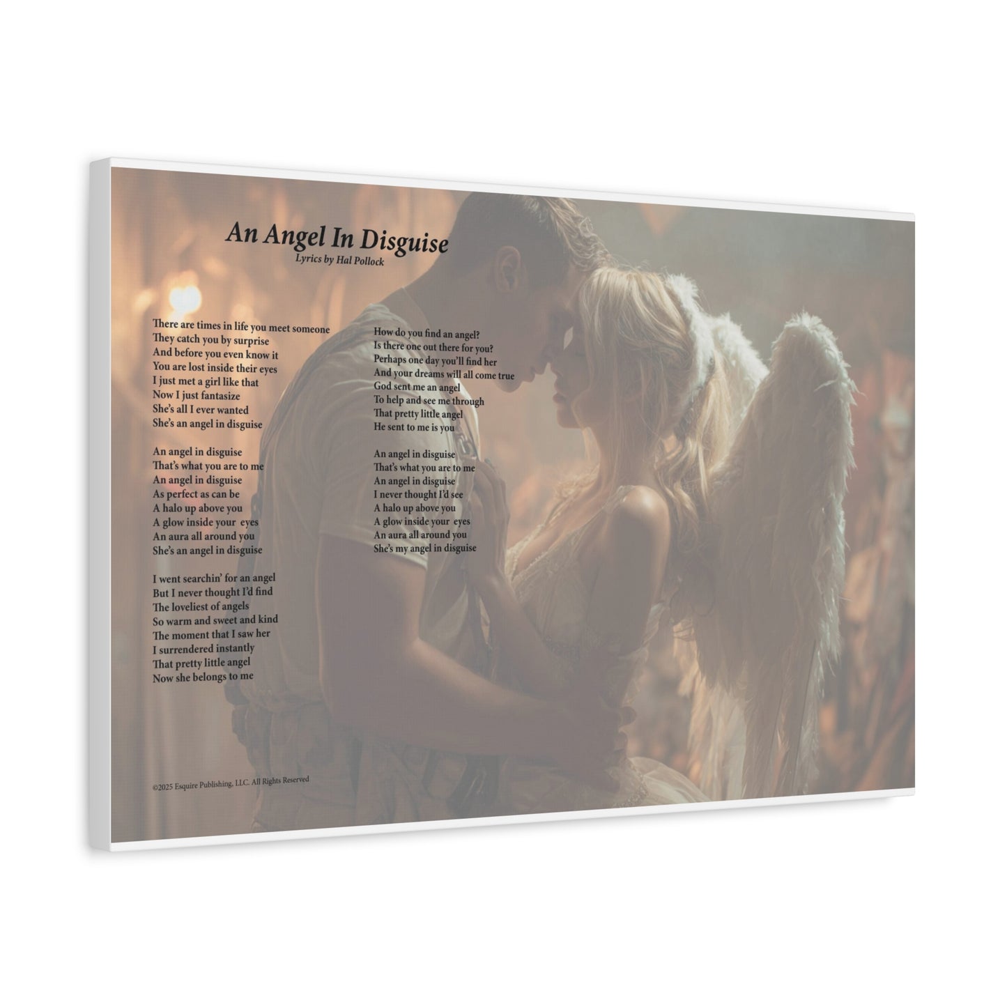 An Angel In Disguise — Lyric Art Print (Canvas)