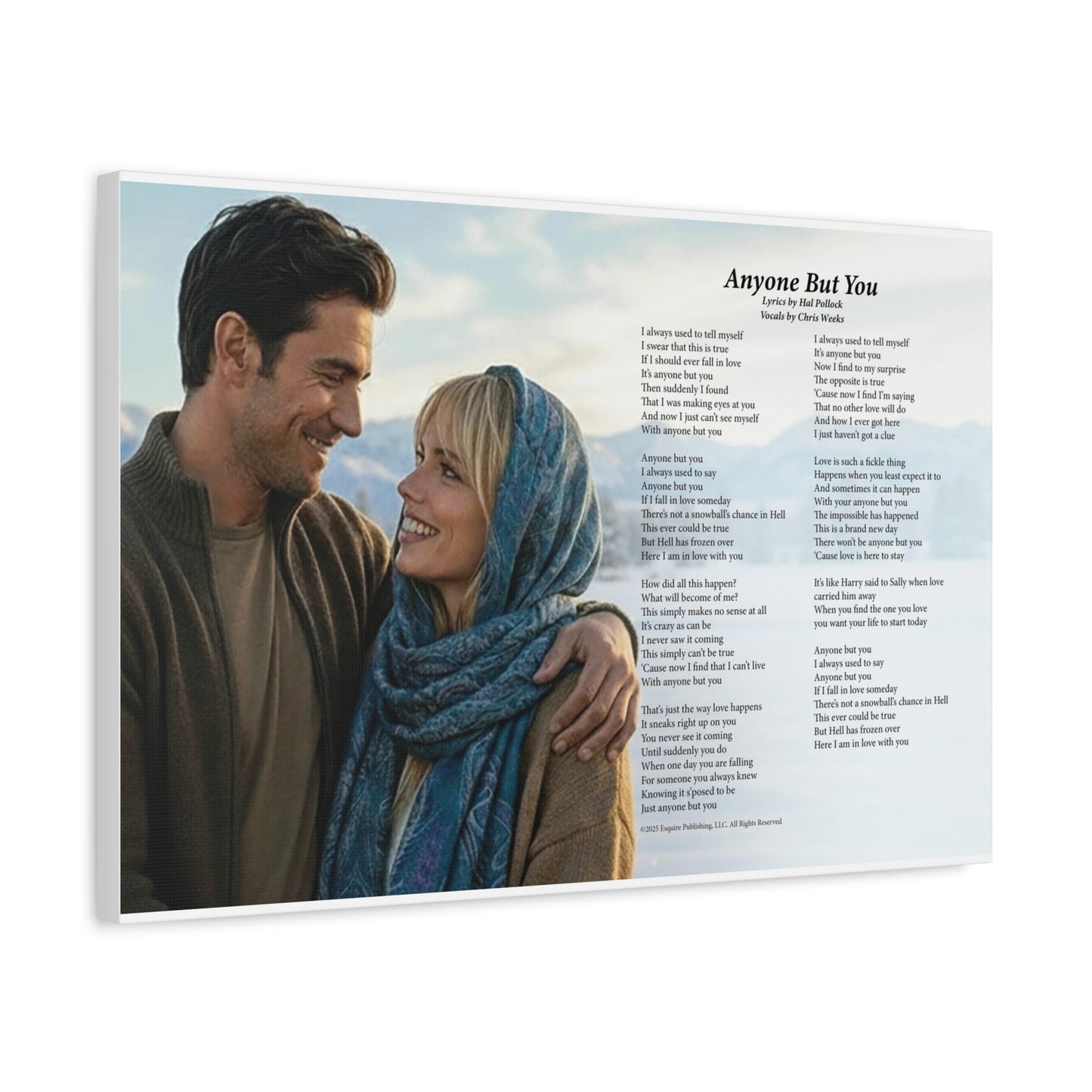 Anyone But You — Lyric Art Print (Canvas)