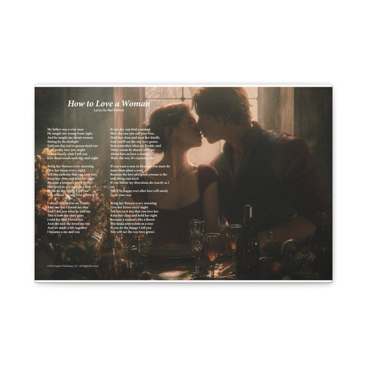 How To Love A Woman — Lyric Art Print (Canvas)