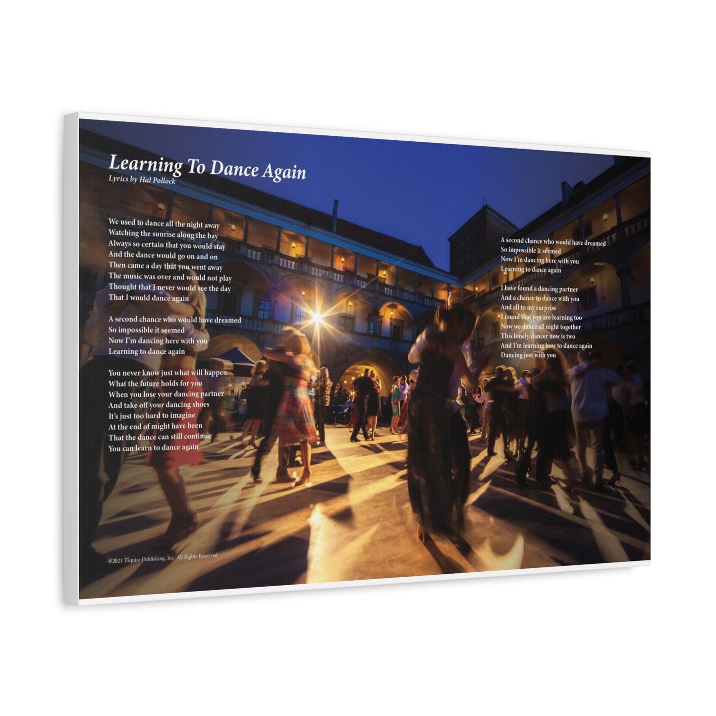 Learning To Dance Again — Lyric Art Print (Canvas)