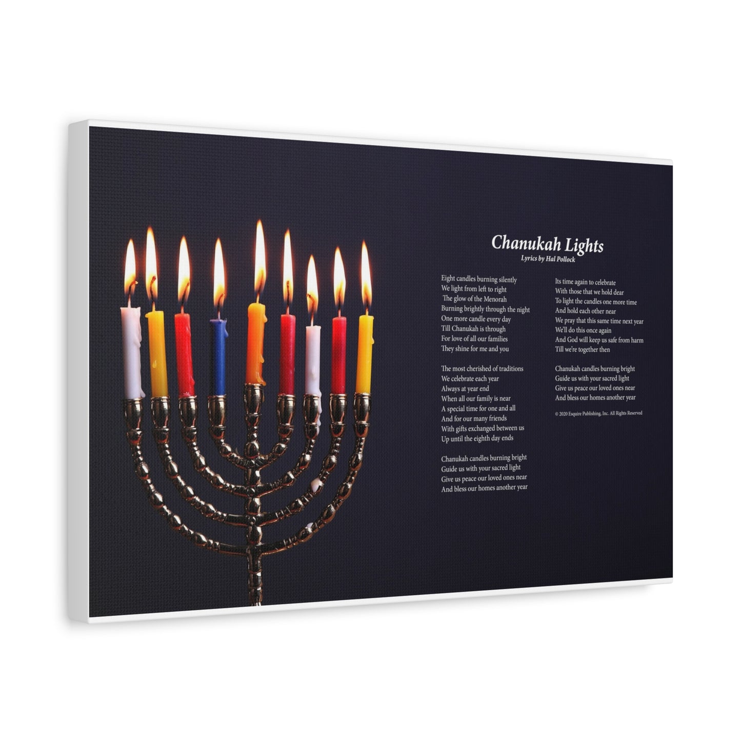 Chanukah Lights — Lyric Art Print (Canvas)