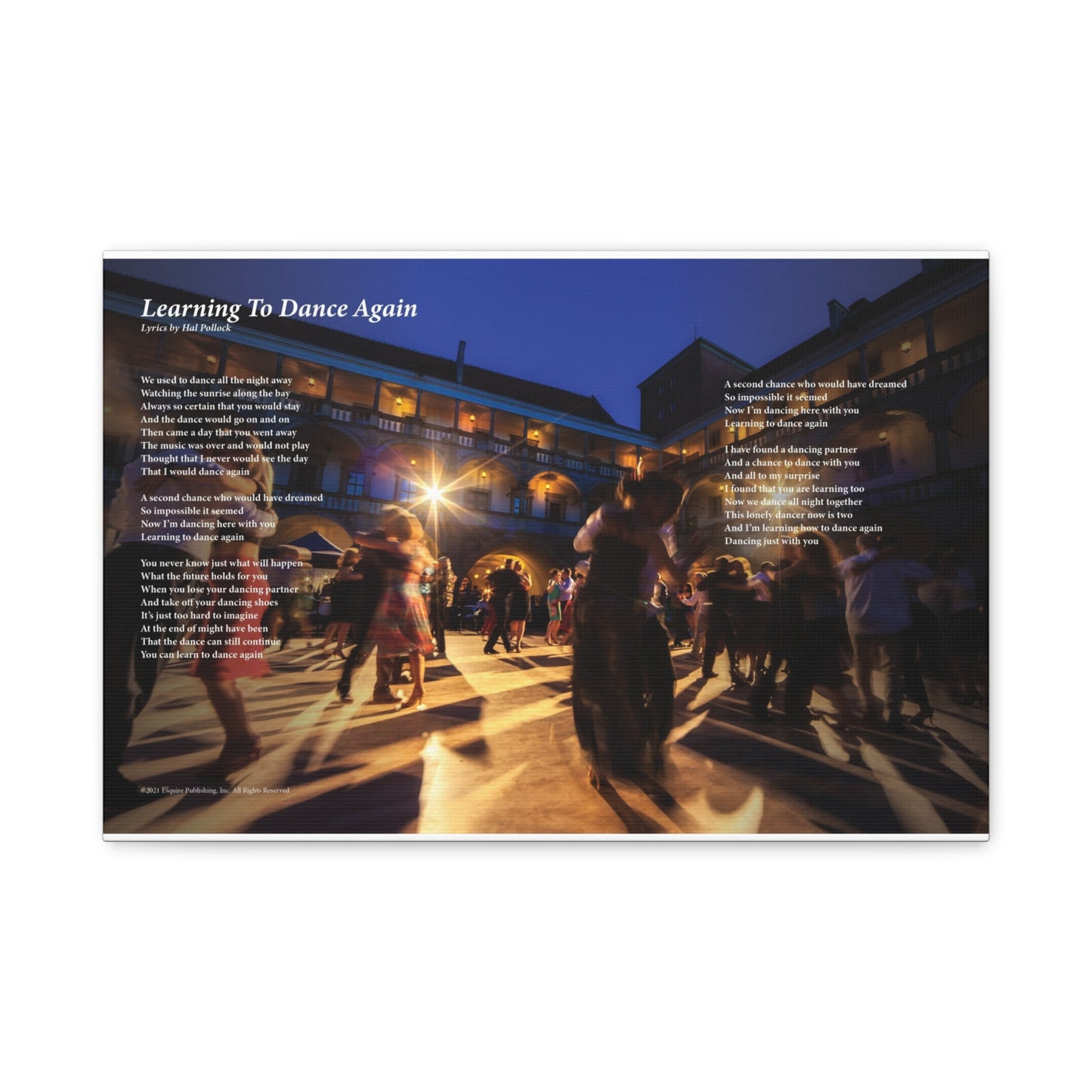 Learning To Dance Again — Lyric Art Print (Canvas)