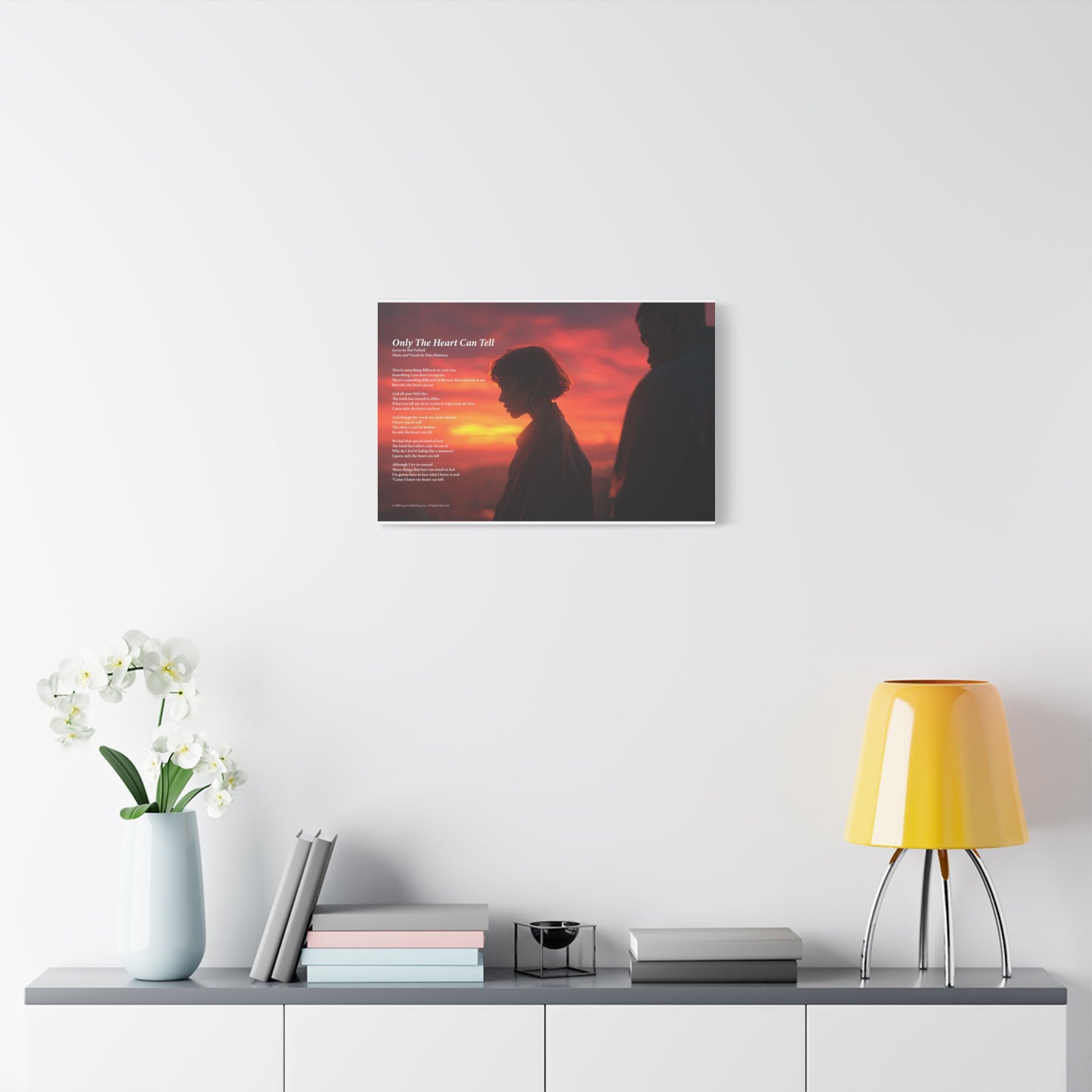 Only The Heart Can Tell — Lyric Art Print (Canvas)