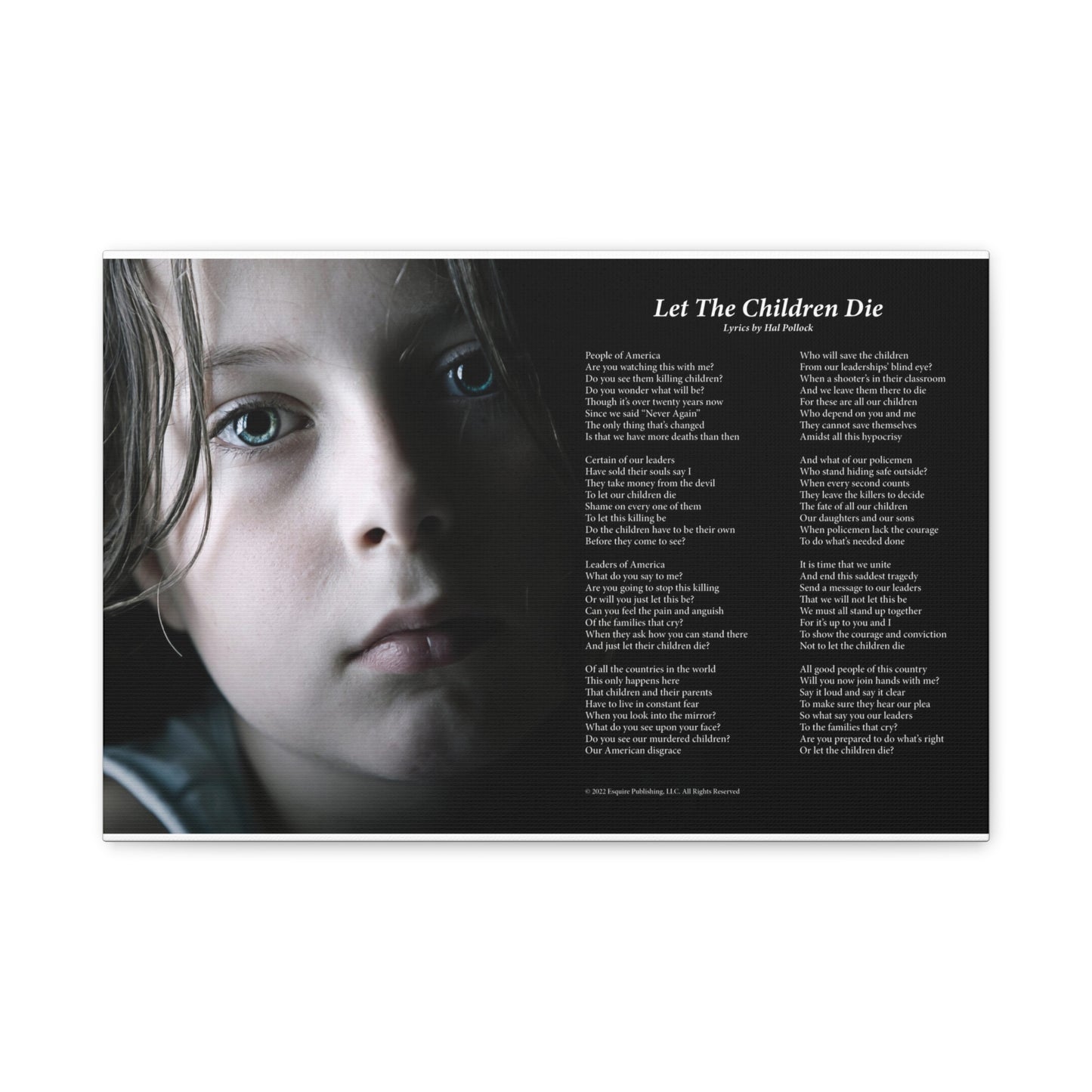 Let The Children Die — Lyric Art Print (Canvas)