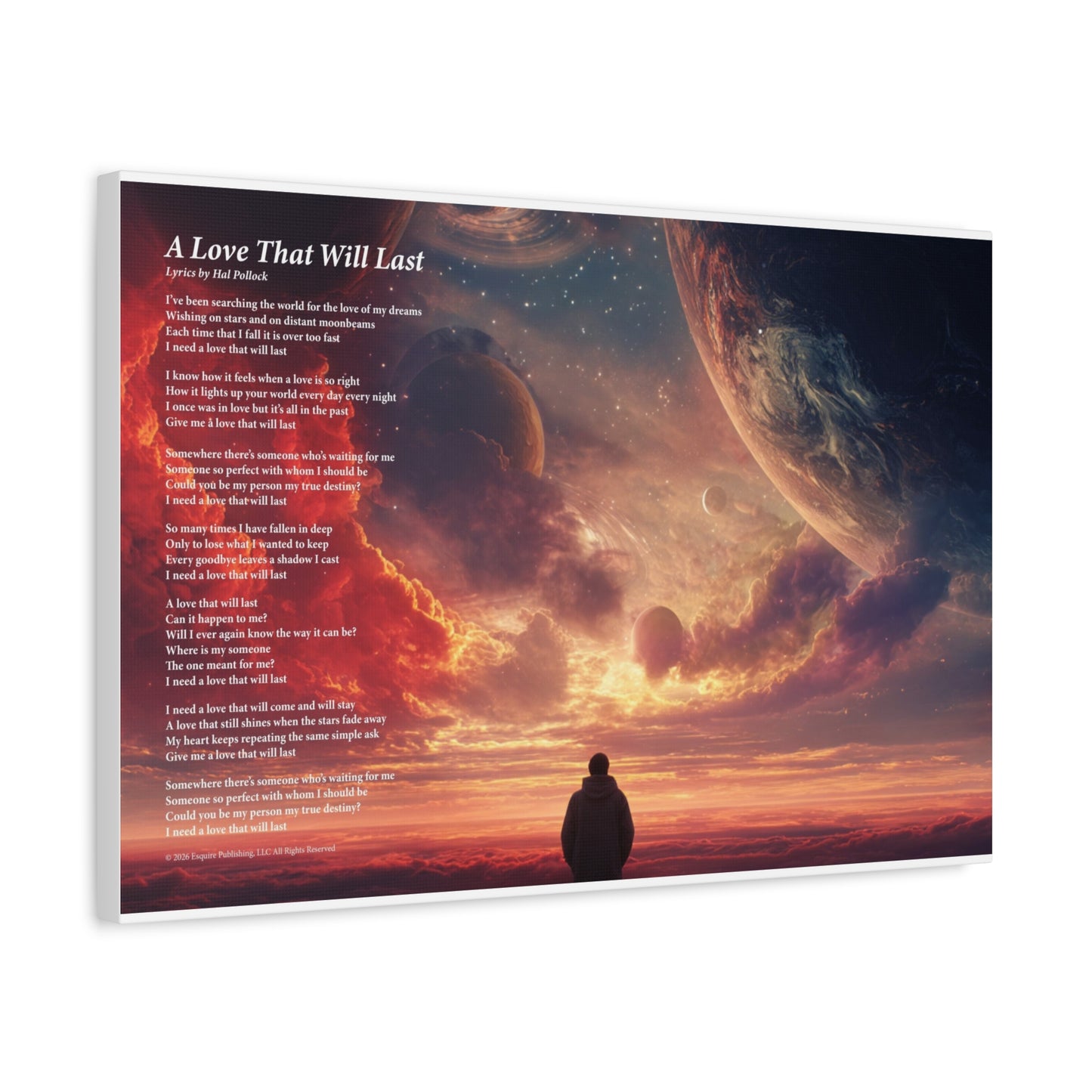 A Love That Will Last — Lyric Art Print (Canvas)