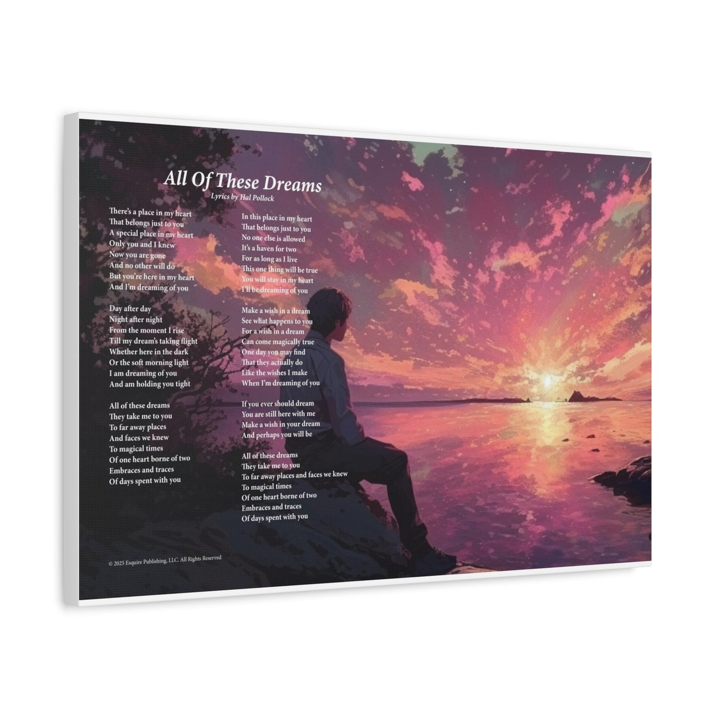 All Of These Dreams — Lyric Art Print (Canvas)