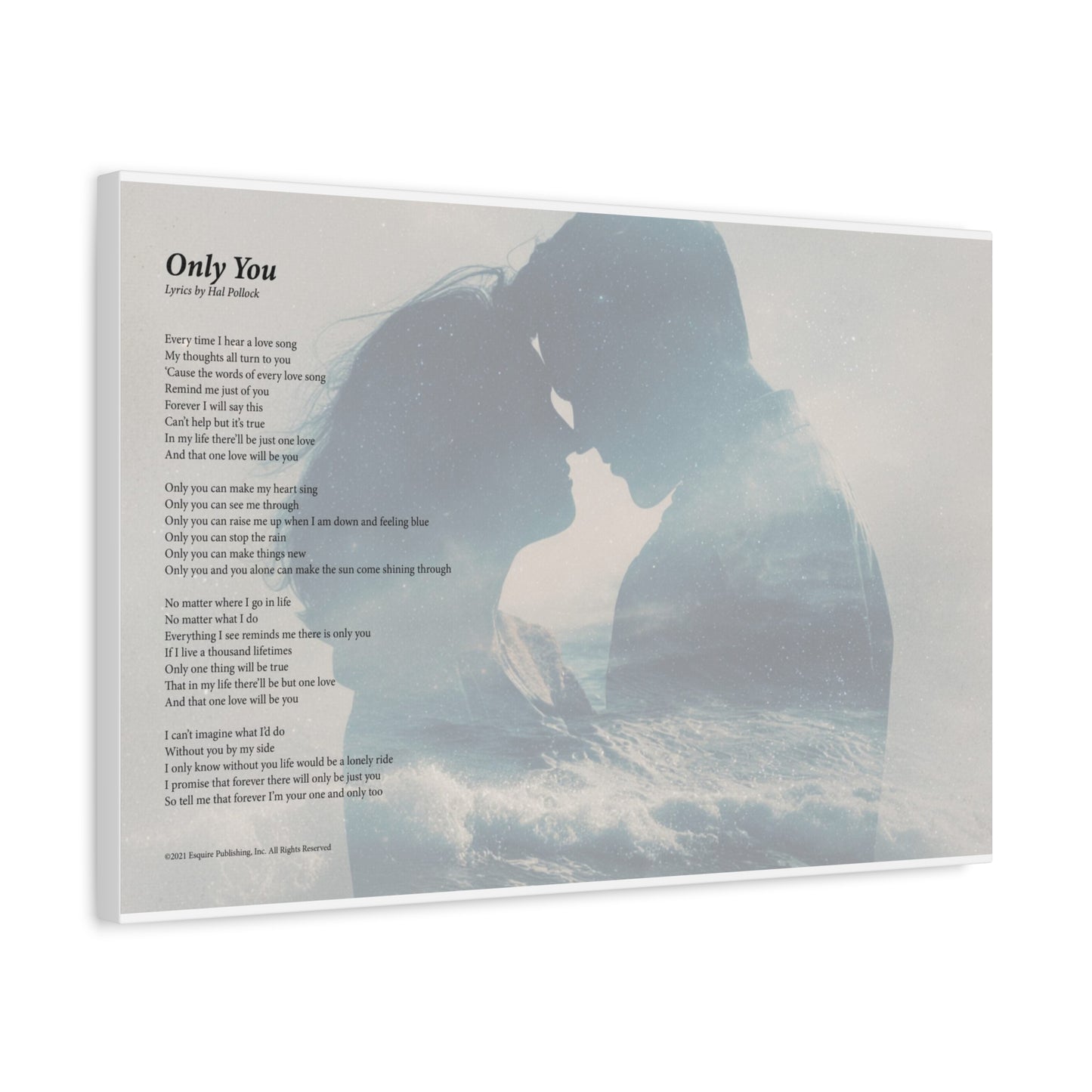 Only You — Lyric Art Print (Canvas)