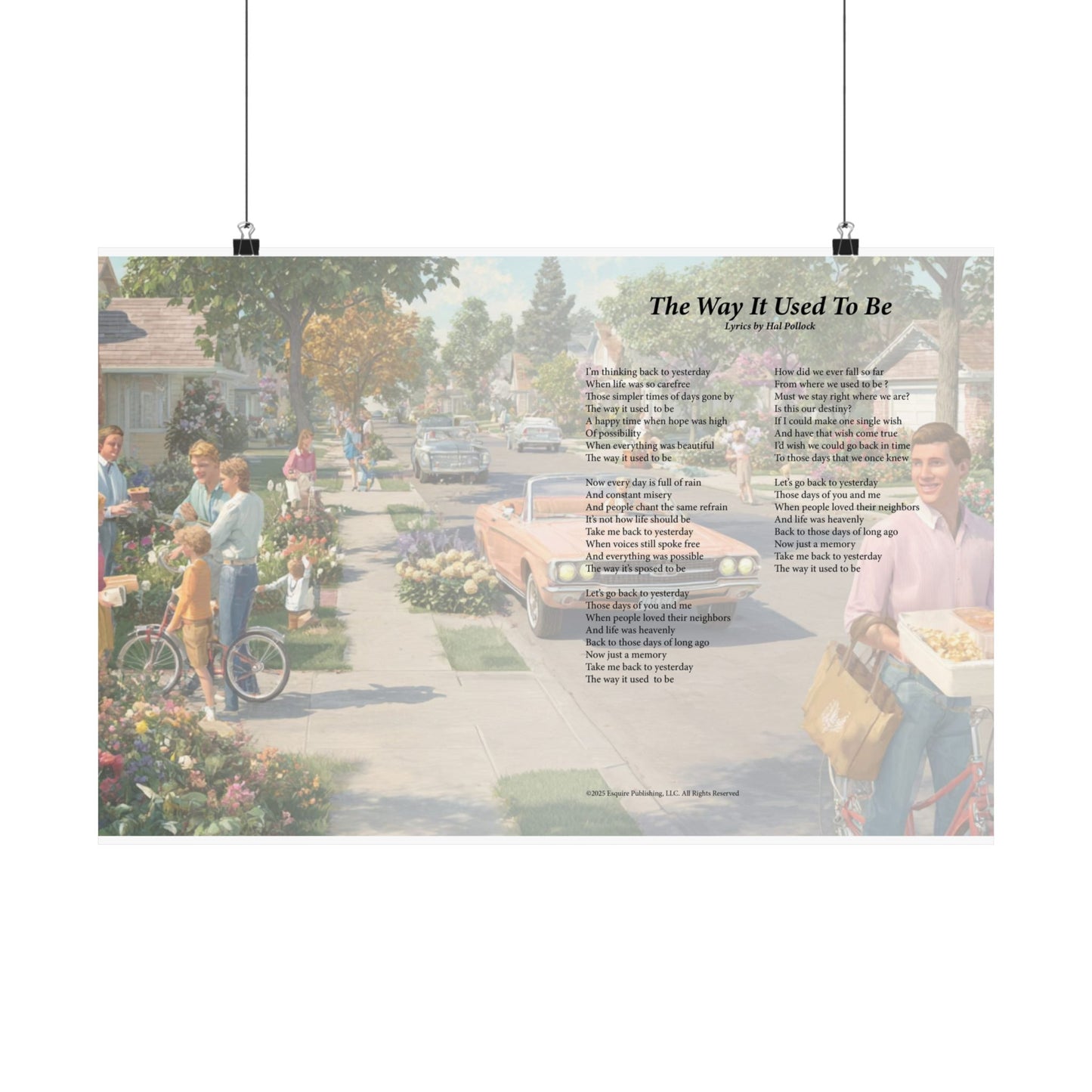 The Way It Used To Be — Lyric Art Print (Matte Paper)