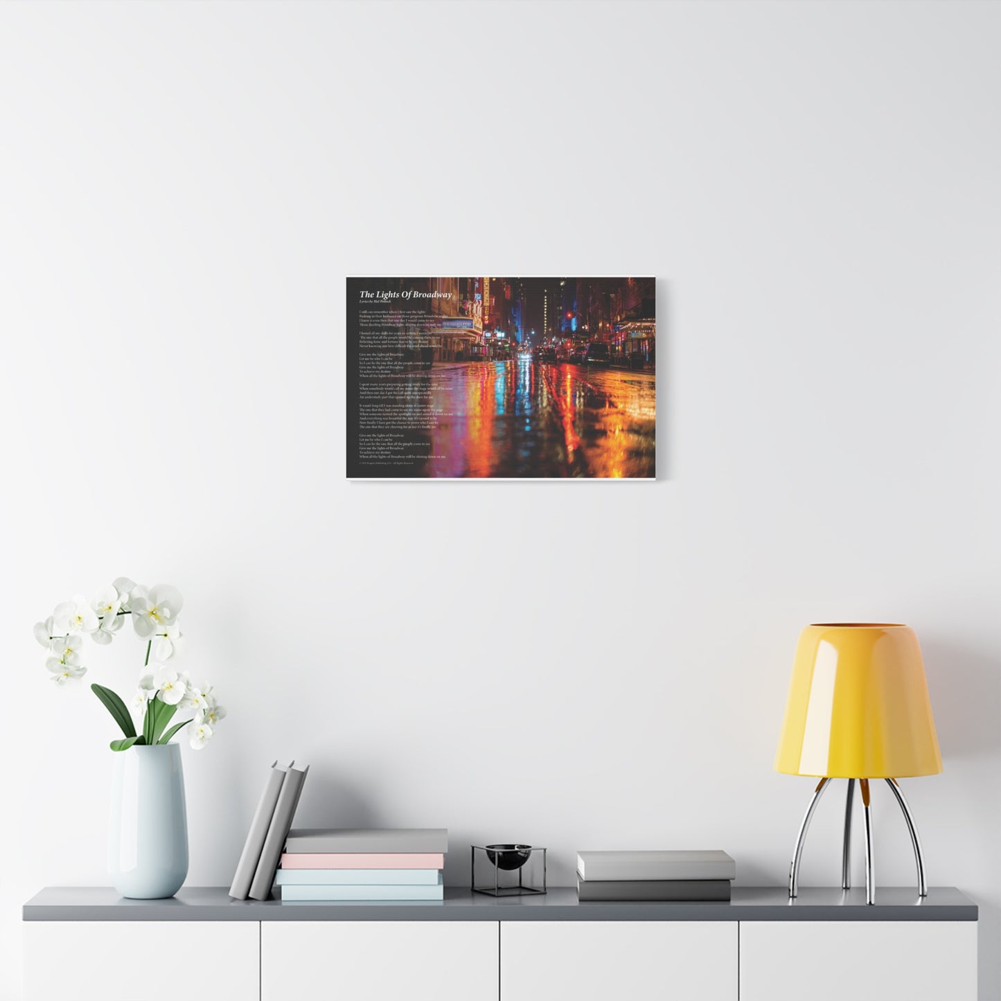 The Lights Of Broadway — Lyric Art Print (Canvas)